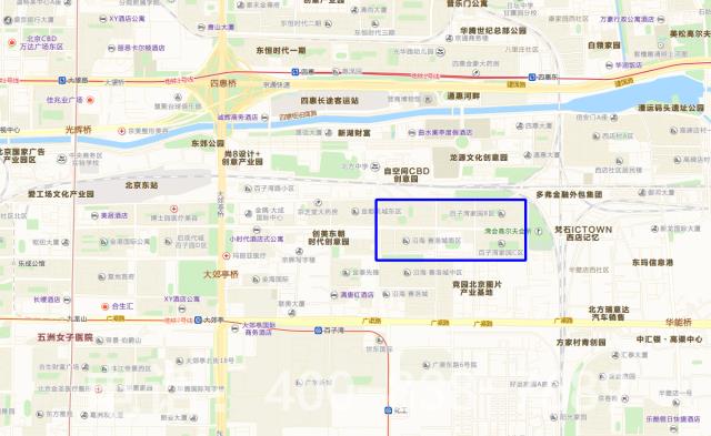 北京市朝阳区百子湾小区的位置